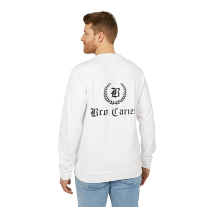 Bro Cartel x adidas Unisex Essential Fleece Crewneck Sweatshirt x White