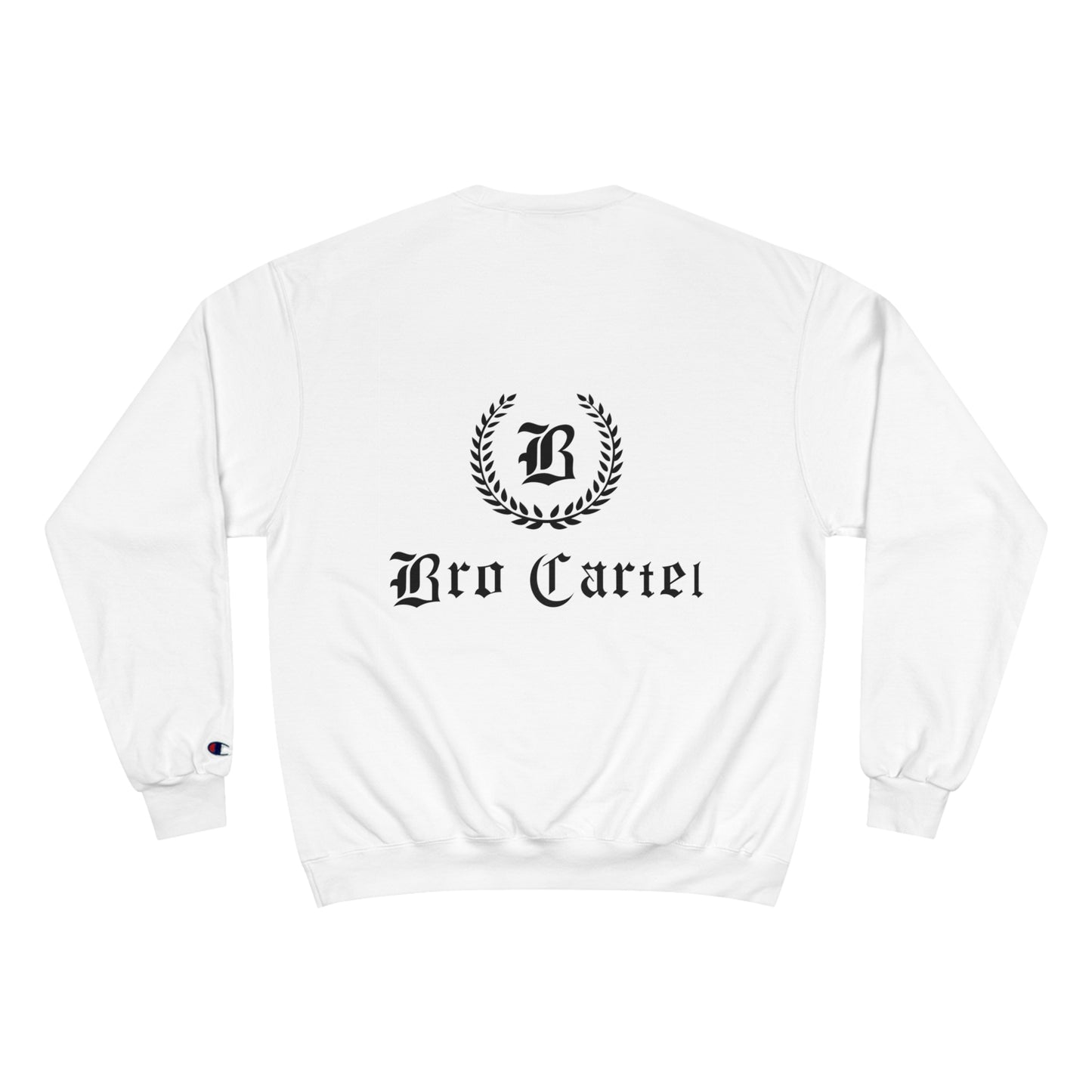 Bro Cartel x Champion Unisex Essential Crewneck Sweatshirt x White