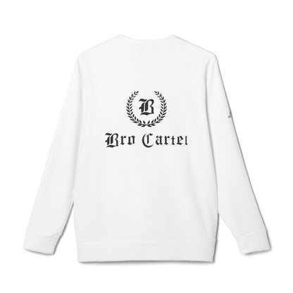 Bro Cartel x adidas Unisex Essential Fleece Crewneck Sweatshirt x White