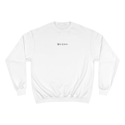 Bro Cartel x Champion Unisex Essential Crewneck Sweatshirt x White